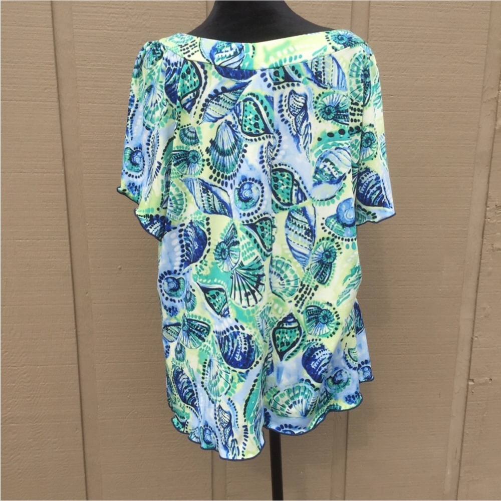Links Blue/Green Shell Blouse - Picture 4 of 11